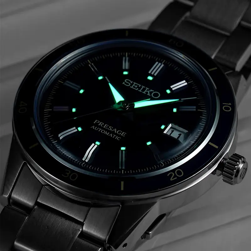 Seiko Presage Style60's Blue Dial Automatic Men's Watch- SRPG05J1